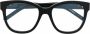 Saint Laurent Zwarte Transparante SL M97 Zonnebril Black Unisex - Thumbnail 1