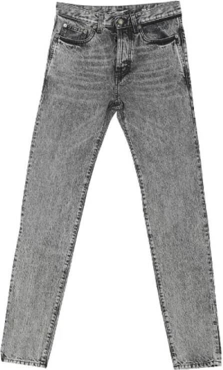 Saint Laurent Grijze Acid Wash Denim Jeans voor Vrouwen Grijs Dames