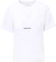 Saint Laurent Iconisch Print Katoenen T-Shirt White Dames - Thumbnail 1