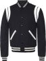 Saint Laurent Zwart Wit Teddy Jack met 2 Strepen Black Heren - Thumbnail 1