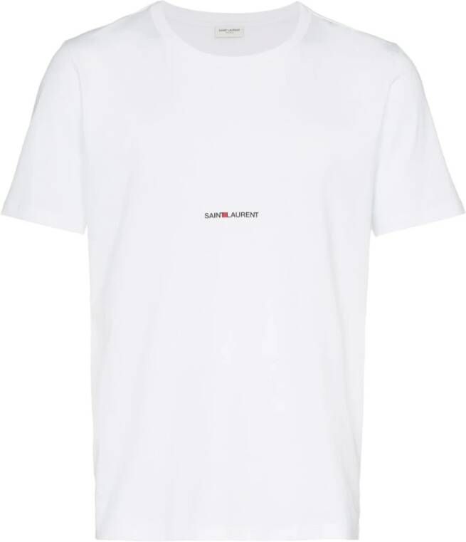Saint Laurent Klassiek Wit T-shirt voor Heren White Heren