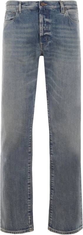 Saint Laurent Klassieke katoenen denim jeans voor heren Blauw Heren