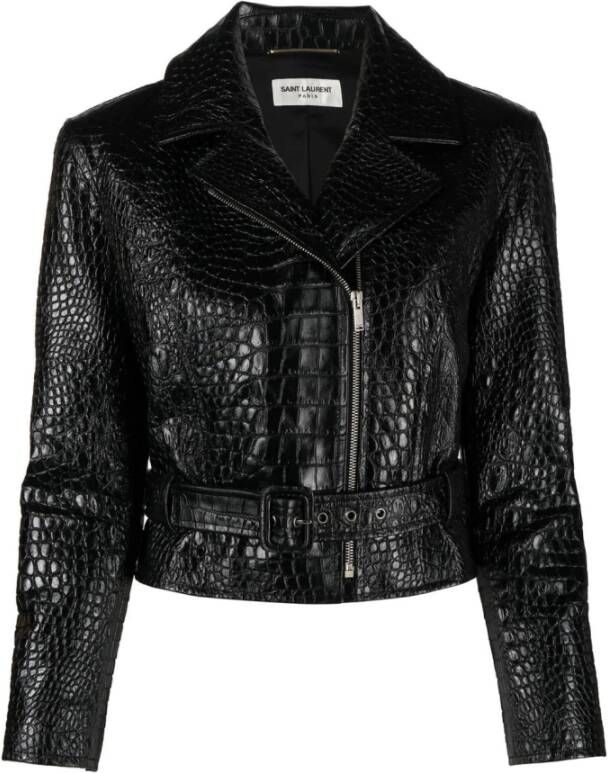 Saint Laurent Leren jas Zwart Dames