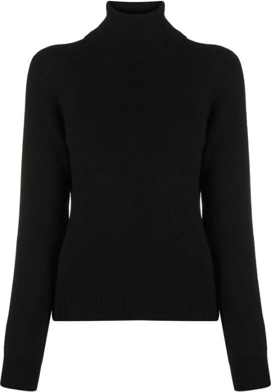 Saint Laurent Luxe Cashmere Turtleneck Sweater Zwart Dames