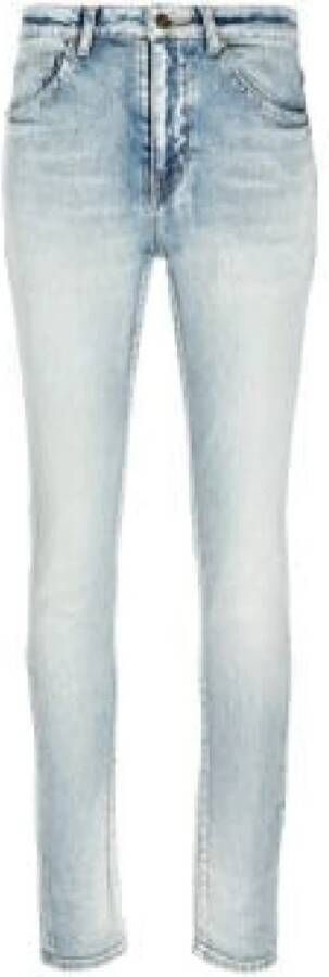 Saint Laurent Modieuze Skinny Jeans Blauw Dames