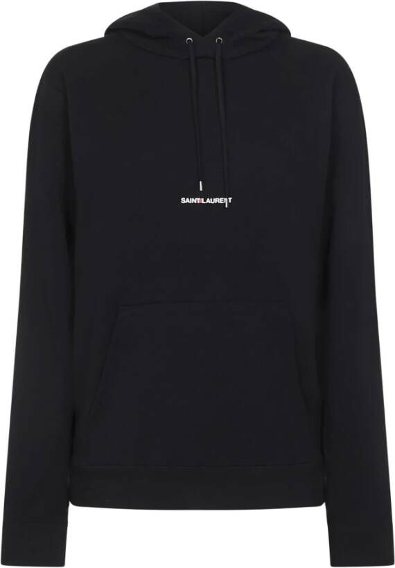 Saint Laurent Zwarte hoodie Regular fit Geschikt voor koud weer 100% katoen Black Dames