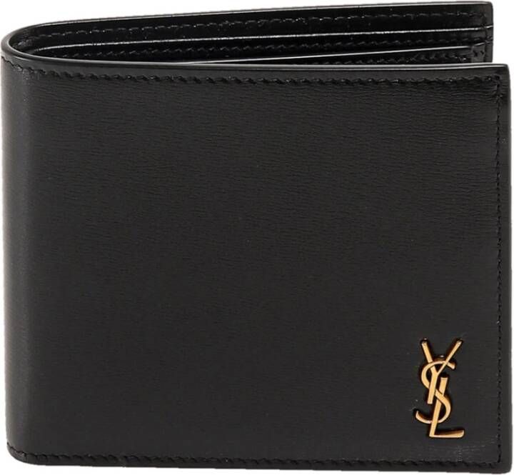 Saint Laurent Portemonnee kaarthouder Zwart Heren