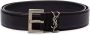 Saint Laurent Stijlvol Zilver Logo Riem Zwart Heren - Thumbnail 1