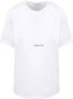 Saint Laurent Rive Gauche Logo Print T-Shirt White Dames - Thumbnail 1