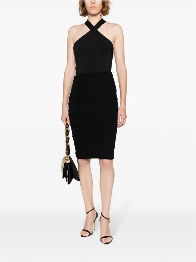 Saint Laurent Geometrische Cut-Out Halternek Bodysuit Black Dames - Foto 5