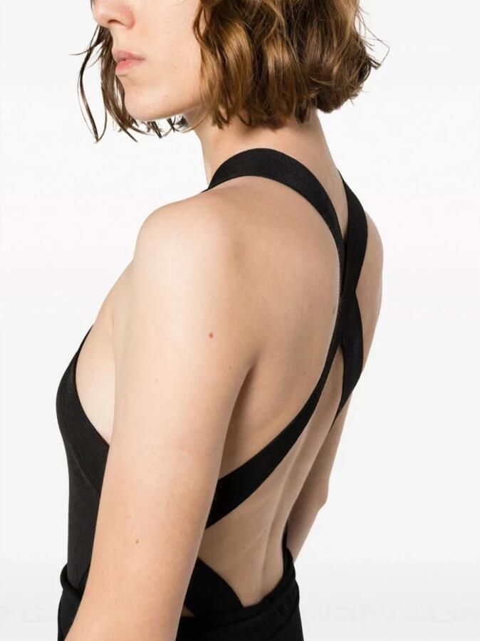 Saint Laurent Geometrische Cut-Out Halternek Bodysuit Black Dames - Foto 4