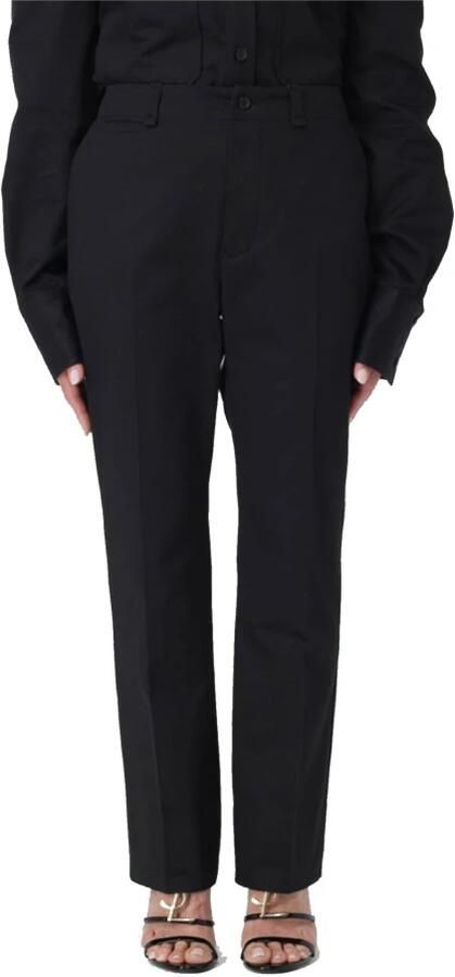 Saint Laurent Zwarte Katoenen Broek Elegant Stijlvol Black Dames - Foto 2