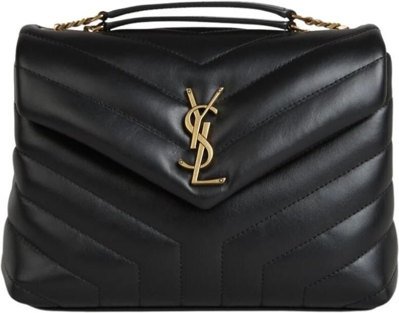 Saint Laurent Kleine Loulou Gewatteerde Schoudertas Black Dames