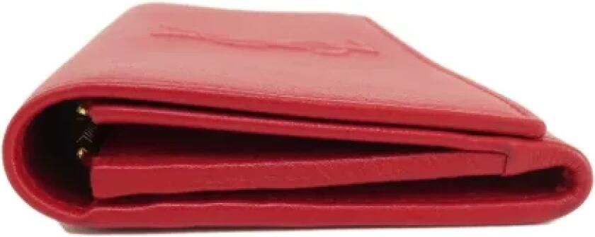 Saint Laurent Vintage Pre-owned Leather wallets Red Dames - Foto 8