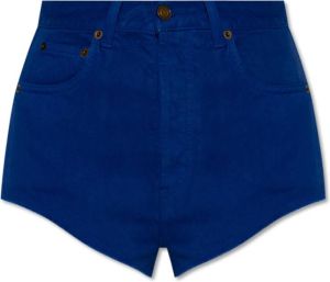 Saint Laurent Short Shorts Blauw Dames