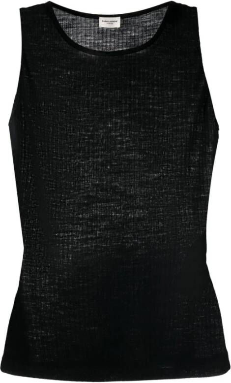 Saint Laurent Sleeveless Tops Zwart Dames