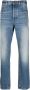Saint Laurent Baggy Jeans Rechte Snit Blauw Gewassen Blue Heren - Thumbnail 1