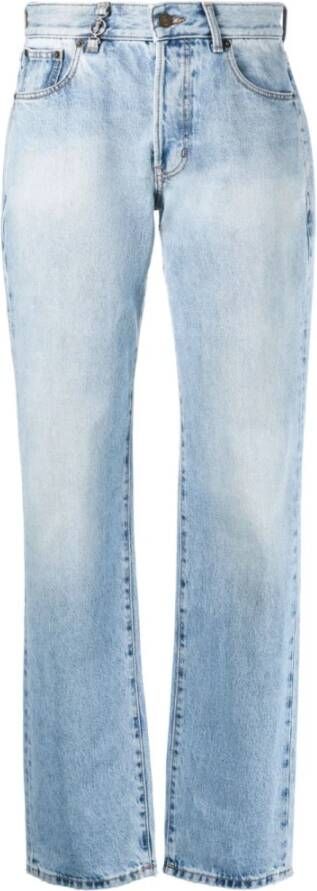Saint Laurent Slim-fit Jeans Blauw Dames