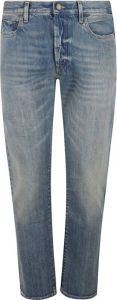 Saint Laurent Slim-fit Jeans Blauw Heren