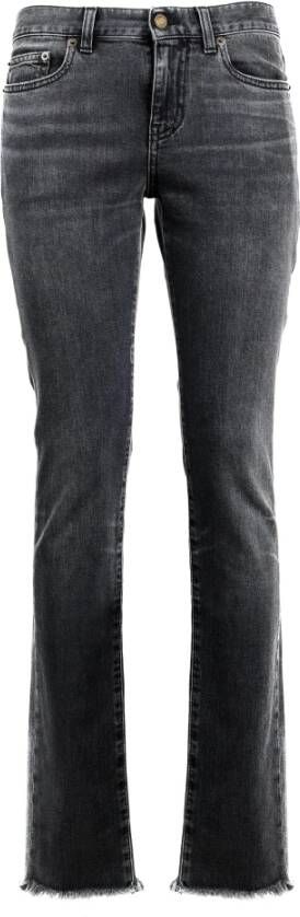 Saint Laurent Slim-fit Jeans Zwart Dames