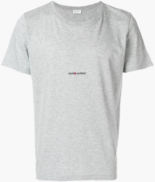 Saint Laurent Slim-Fit T-Shirt Upgrade voor elke gelegenheid Grijs Heren