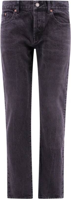 Saint Laurent Slim Fit Zwarte Jeans Gemaakt in Italië Zwart Heren