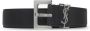Saint Laurent Stijlvol Zilver Logo Riem Zwart Heren - Thumbnail 3