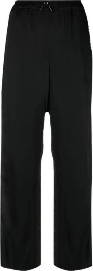 Saint Laurent Stijlvolle Capri-broek met geborduurd logo Zwart Dames