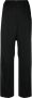 Saint Laurent Stijlvolle Capri-broek met geborduurd logo Zwart Dames - Thumbnail 1