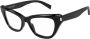 Saint Laurent Upgrade je accessoire spel met chique kattenogen bril Black Dames - Thumbnail 1