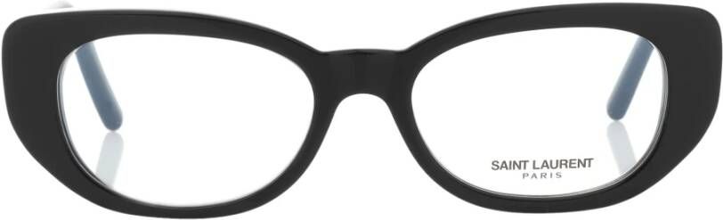 Saint Laurent Stijlvolle Zwarte Transparante Bril Zwart Dames