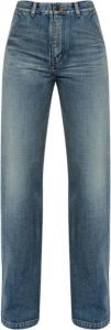 Saint Laurent Straight Jeans Blauw Dames