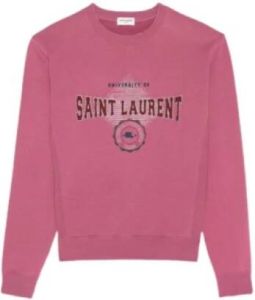 Saint Laurent Sweatshirt With Logo Roze Dames
