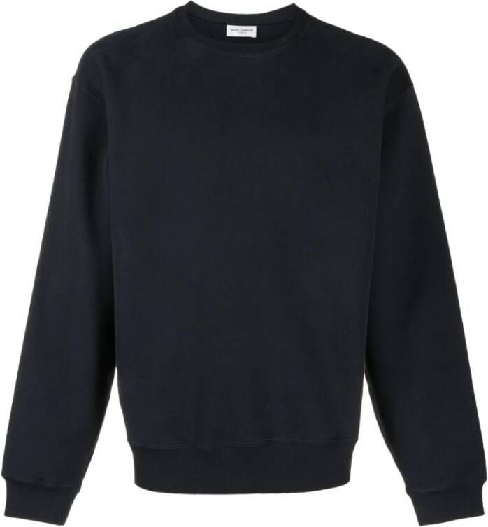 Saint Laurent Blauwe Sweatshirt met Geborduurd Logo Blauw Heren