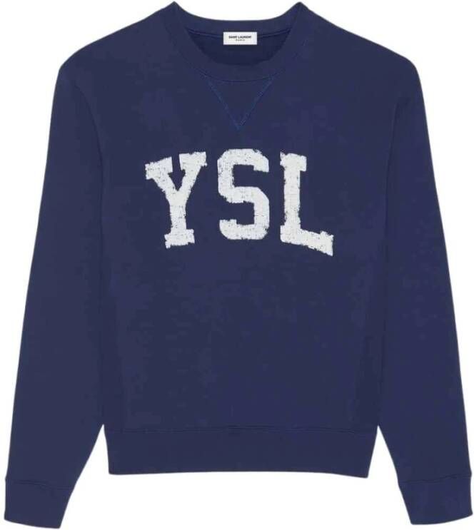 Saint Laurent Sweatshirts Hoodies Blauw Heren