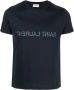 Saint Laurent Logo Print Korte Mouw Katoenen T-Shirt Blue Heren - Thumbnail 3
