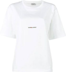 Saint Laurent T-Shirt Wit Dames