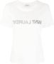Saint Laurent Iconic Logo Katoenen T-shirt White Dames - Thumbnail 1