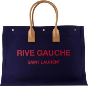Saint Laurent Tote Bags Blauw Dames