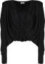 Saint Laurent Upgrade je garderobe met zwarte viscose blouse Zwart Dames - Thumbnail 1