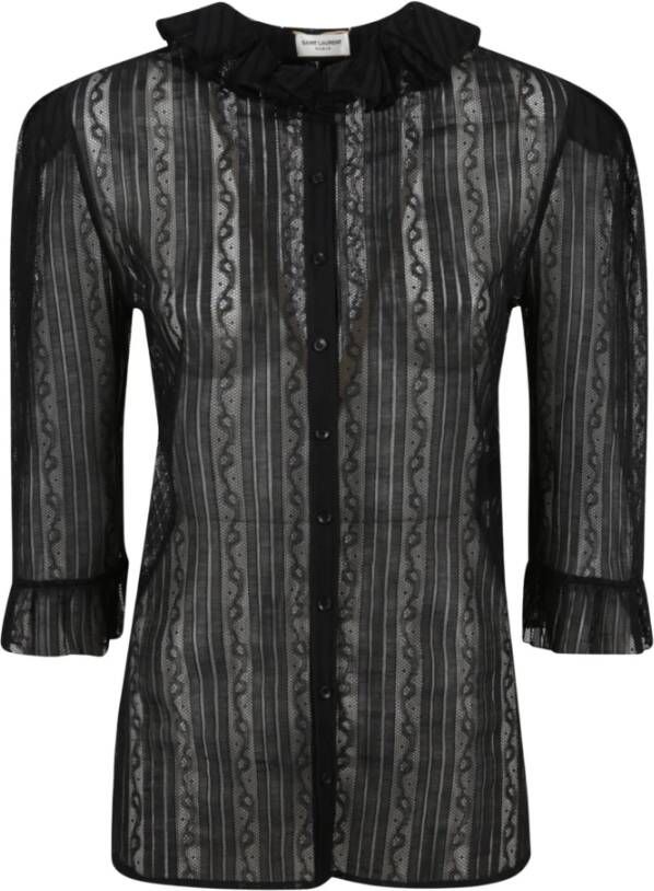 Saint Laurent Upgrade Jouw Garderobe met deze Stijlvolle Blouse Zwart Dames