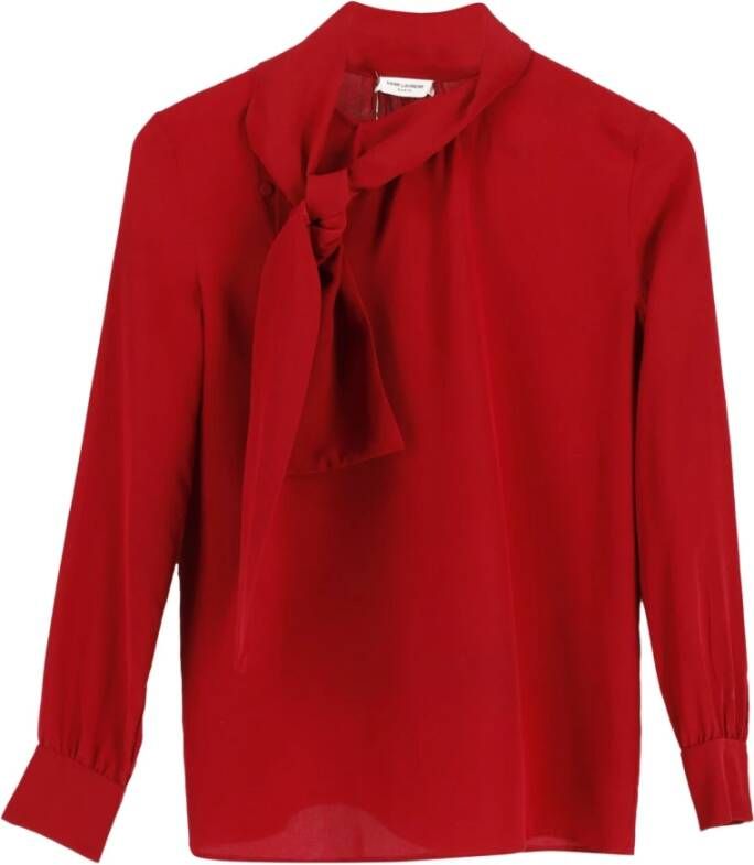 Saint Laurent Vintage Blouses Shirts Rood Dames