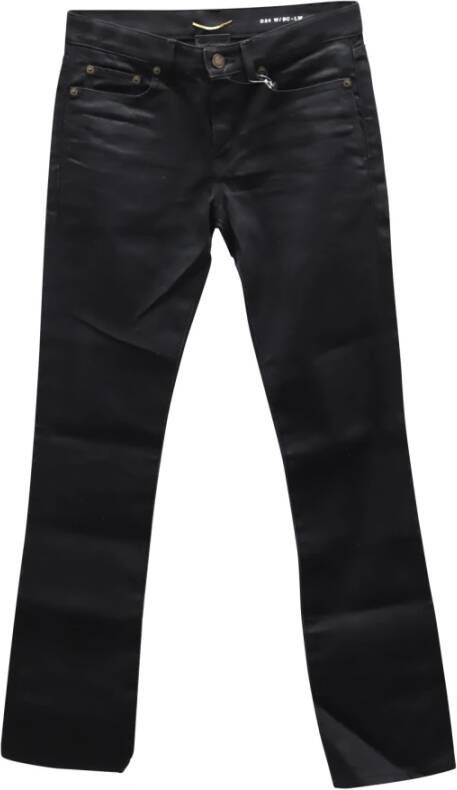 Saint Laurent Vintage Bootcut skinny jeans Zwart Dames