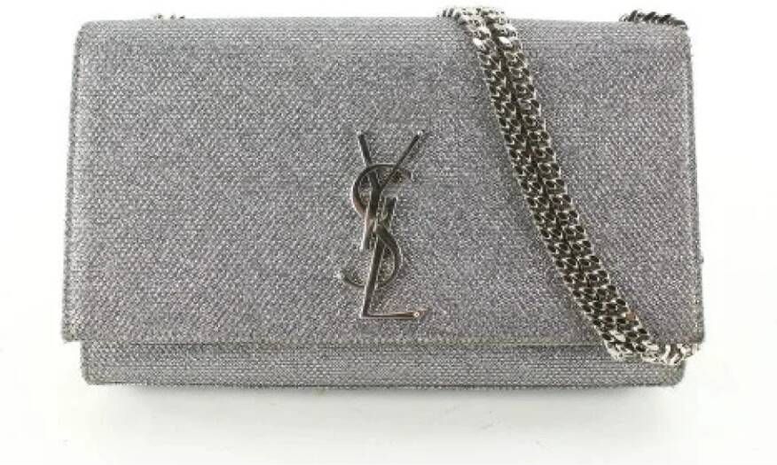 Saint Laurent Vintage Pre-eigendom canvas crossbody-bags Grijs Dames