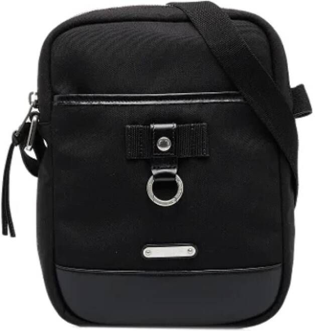 Saint Laurent Vintage Pre-owned Canvas crossbody-bags Zwart Dames