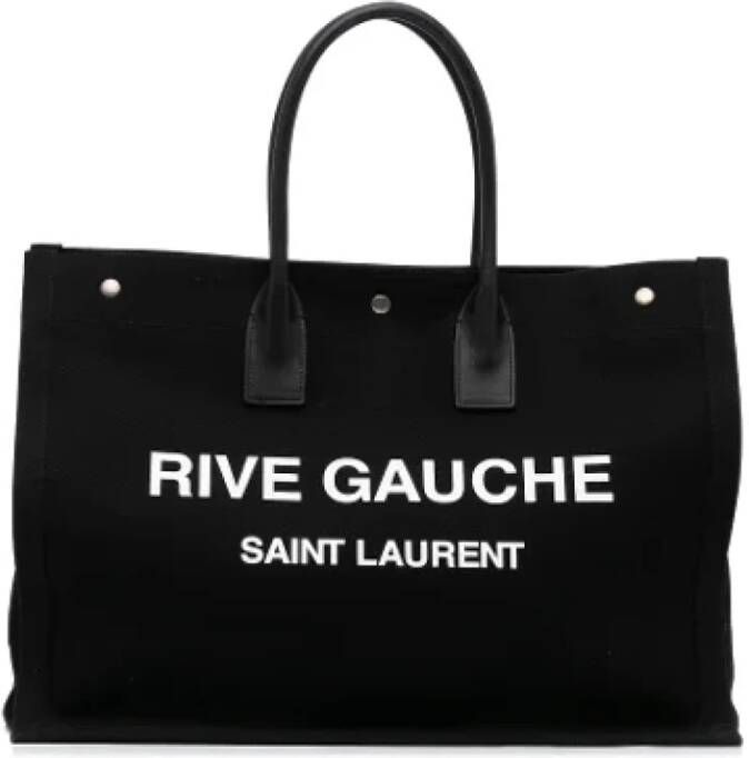 Saint Laurent Vintage Pre-owned Canvas totes Zwart Dames