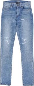 Saint Laurent Vintage Pre-owned Cotton jeans Blauw Dames