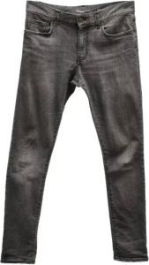 Saint Laurent Vintage Pre-owned Cotton jeans Grijs Dames