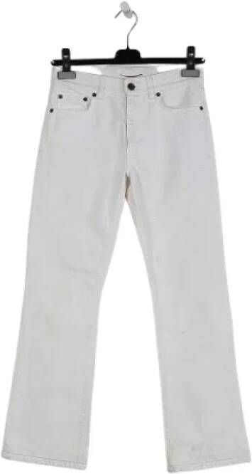 Saint Laurent Vintage Pre-owned Cotton jeans White Dames
