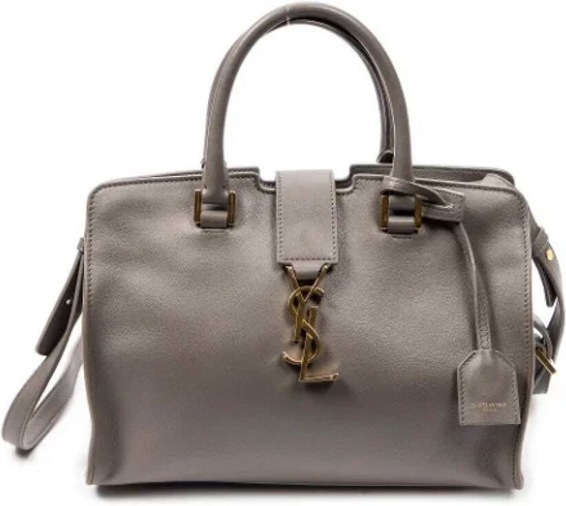 Saint Laurent Vintage Pre-owned Fabric handbags Grijs Dames